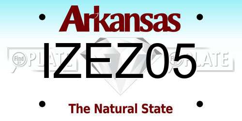 IZEZ05 Arkansas License Plate