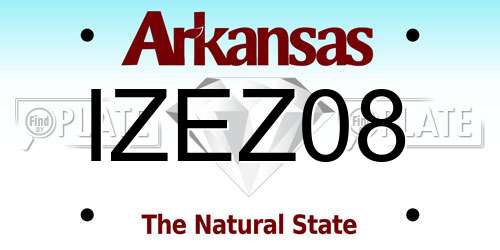 IZEZ08 Arkansas License Plate