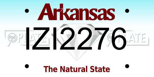 IZI2276 Arkansas License Plate
