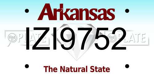 IZI9752 Arkansas License Plate