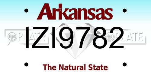 IZI9782 Arkansas License Plate