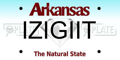 IZIGIIT Arkansas License Plate
