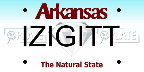 IZIGITT Arkansas License Plate