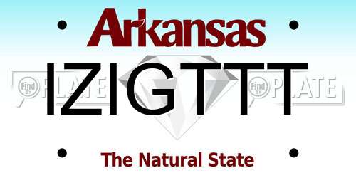 IZIGTTT Arkansas License Plate