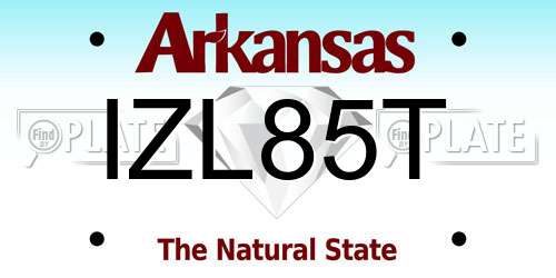 IZL85T Arkansas License Plate