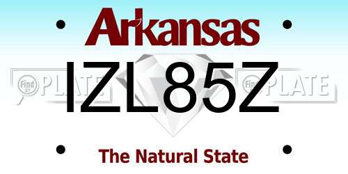 IZL85Z Arkansas License Plate