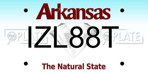 IZL88T Arkansas License Plate
