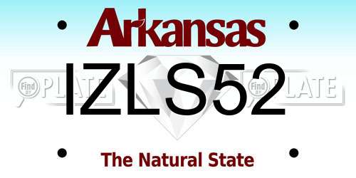 IZLS52 Arkansas License Plate