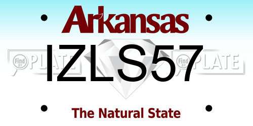 IZLS57 Arkansas License Plate