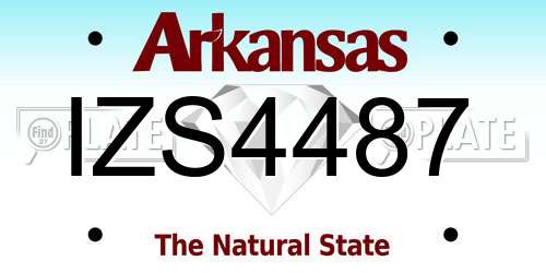 IZS4487 Arkansas License Plate