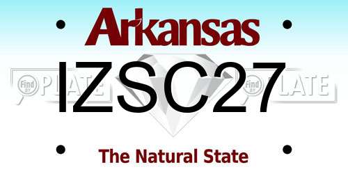 IZSC27 Arkansas License Plate