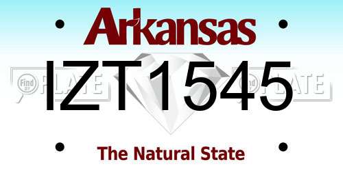 IZT1545 Arkansas License Plate