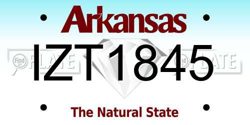 IZT1845 Arkansas License Plate
