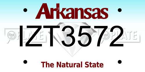 IZT3572 Arkansas License Plate