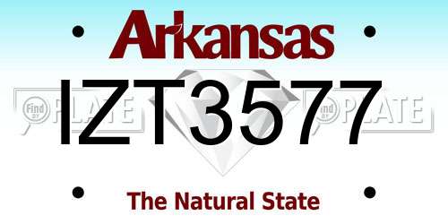IZT3577 Arkansas License Plate