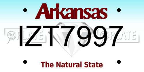 IZT7997 Arkansas License Plate
