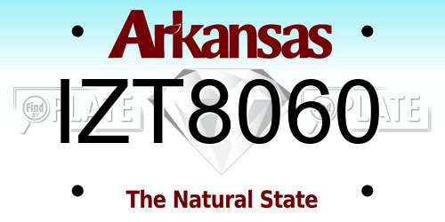 IZT8060 Arkansas License Plate