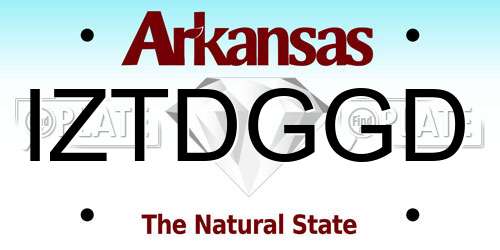IZTDGGD Arkansas License Plate