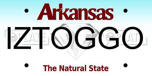 IZTOGGO Arkansas License Plate