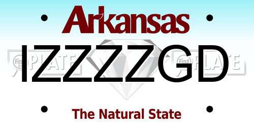 IZZZZGD Arkansas License Plate