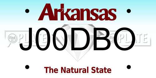 J00DBO Arkansas License Plate