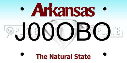 J00OBO Arkansas License Plate