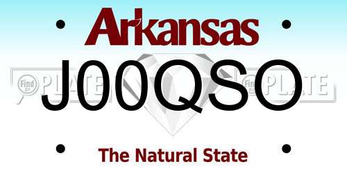 J00QSO Arkansas License Plate