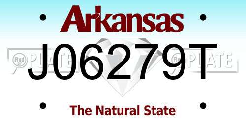 J06279T Arkansas License Plate