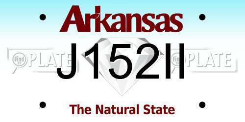 J152II Arkansas License Plate