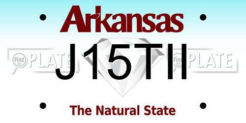 J15TII Arkansas License Plate