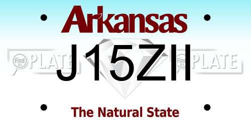 J15ZII Arkansas License Plate