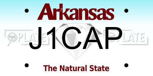 J1CAP Arkansas License Plate