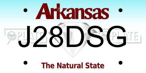 J28DSG Arkansas License Plate