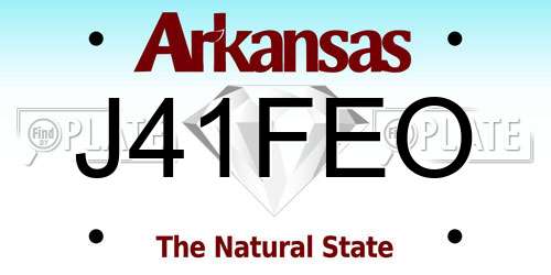 J41FEO Arkansas License Plate