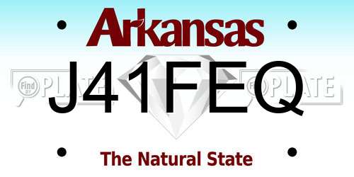 J41FEQ Arkansas License Plate