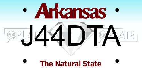 J44DTA Arkansas License Plate