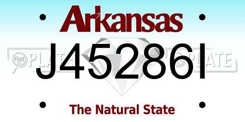 J45286I Arkansas License Plate