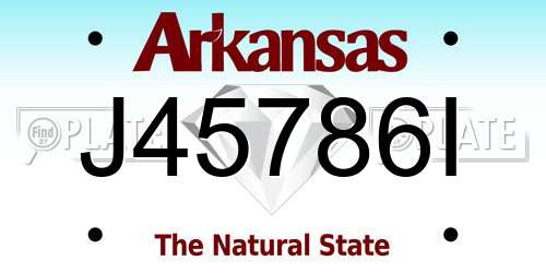 J45786I Arkansas License Plate
