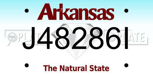J48286I Arkansas License Plate