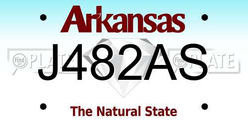 J482AS Arkansas License Plate