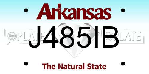 J485IB Arkansas License Plate