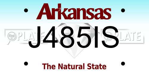 J485IS Arkansas License Plate