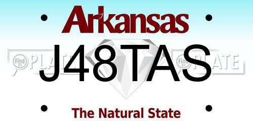 J48TAS Arkansas License Plate