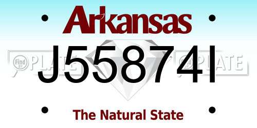J55874I Arkansas License Plate