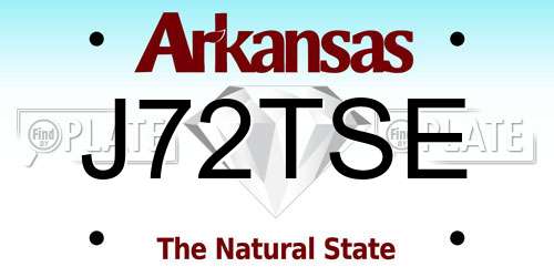 J72TSE Arkansas License Plate