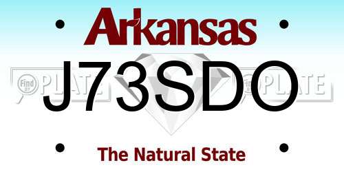 J73SDO Arkansas License Plate