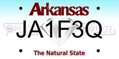 JA1F3Q Arkansas License Plate