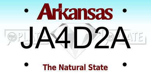 JA4D2A Arkansas License Plate