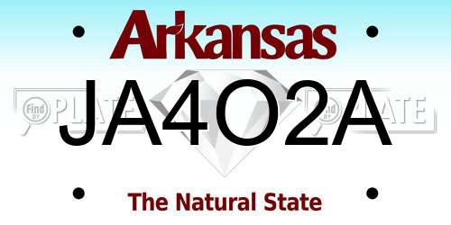 JA4O2A Arkansas License Plate