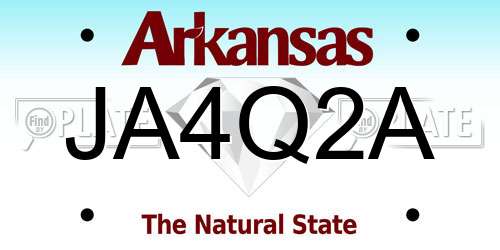 JA4Q2A Arkansas License Plate